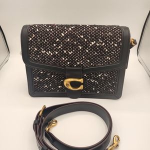 Coach Tabby Shoulder, Black Tweed